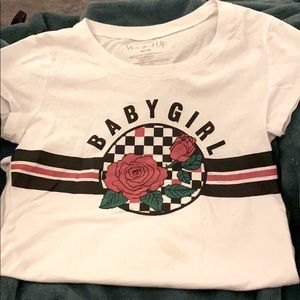 Cute little shirt wit “baby girl” on it!